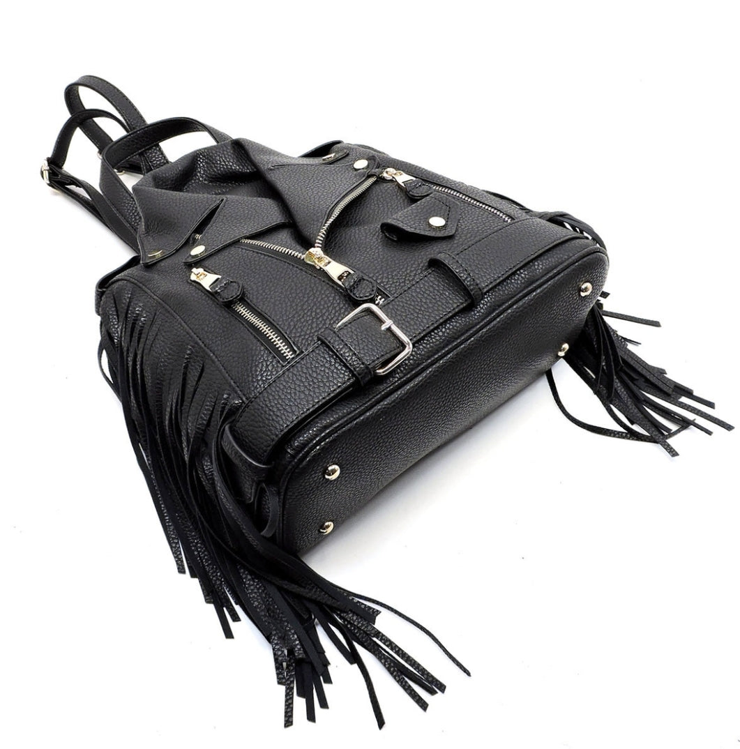 Ride With Me Moto Fringe Backpack – Sole Matez Boutique