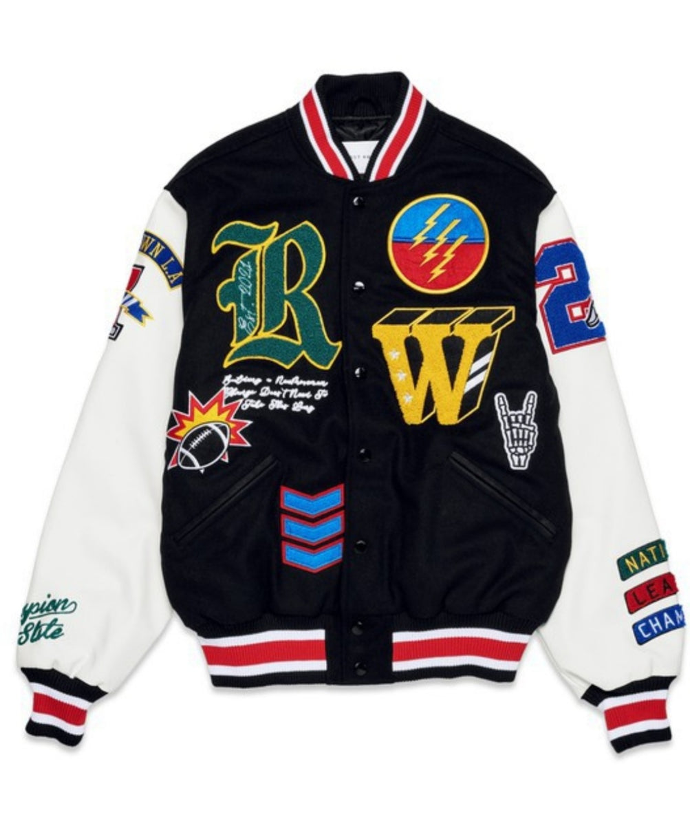 Hiz and Herz Black Varsity Jacket (Unisex) – Sole Matez Boutique