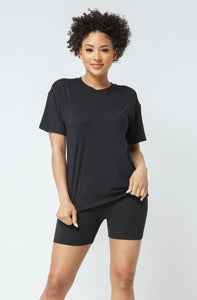 Let's Chill Basic Tee and Bike Shorts Set