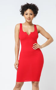 Curve Game Strong Ribbed Open Front Bodycon Dress